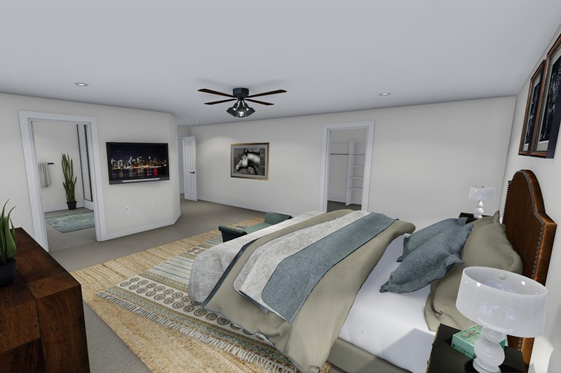 Architectural House Design - Interior - Master Bedroom 1 for Farmhouse House Plan #1060-1 - 4 bed, 2.5 bath