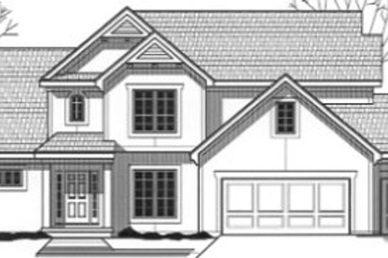 Exterior - Front Elevation for Traditional House Plan #67-847 - 4 bed, 3 bath