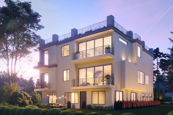 Exterior - Other Elevation 1 for Modern House Plan #1066-105 - 7 bed, 8.5 bath