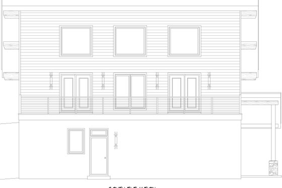 Exterior - Front Elevation 3 for Beach House Plan #932-1095 - 4 bed, 3 bath