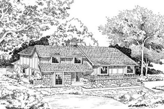 Exterior - Front Elevation for Traditional House Plan #312-774 - 4 bed, 3.5 bath