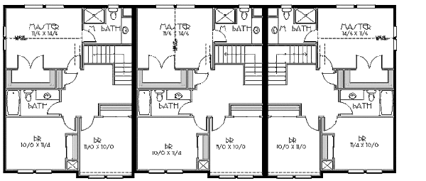 Craftsman Floor Plan - Upper Floor Plan #423-8