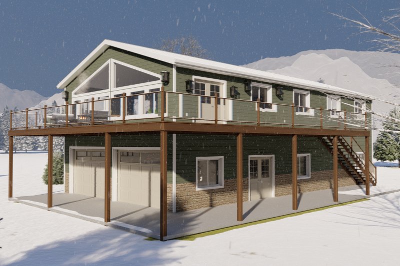 House Design - Exterior - Front Elevation 4 for Barndominium House Plan #1060-95 - 2 bed, 2 bath