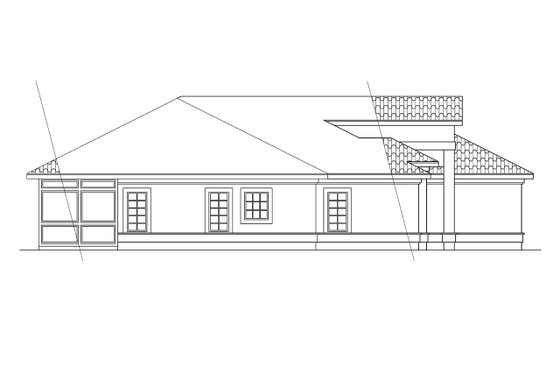 Exterior - Other Elevation for Mediterranean House Plan #124-228 - 3 bed, 2 bath