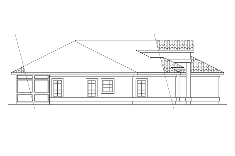 Home Plan - Exterior - Other Elevation for Mediterranean House Plan #124-228 - 3 bed, 2 bath