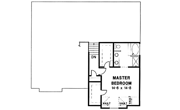 Traditional Floor Plan - Upper Floor Plan #67-116