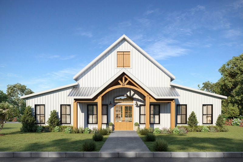 Dream House Plan - Farmhouse Exterior - Front Elevation Plan #44-261