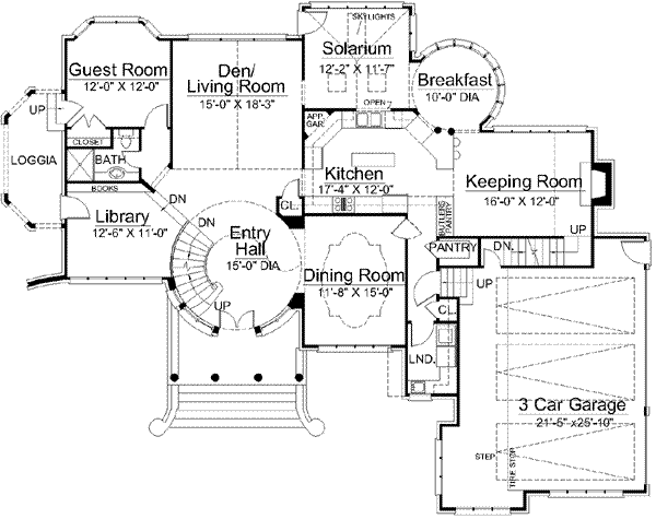 European Floor Plan - Main Floor Plan #119-204