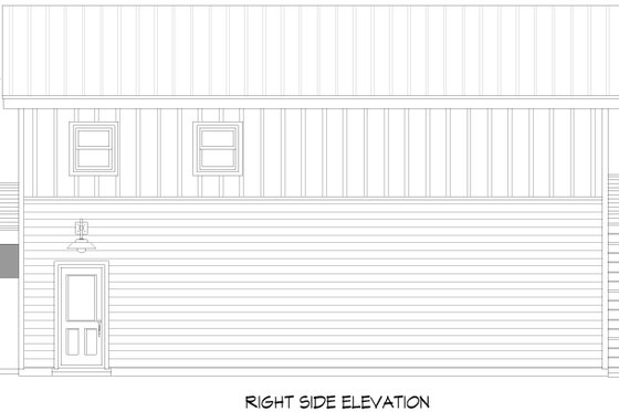 Exterior - Other Elevation 2 for Farmhouse House Plan #932-1055 - 1 bed, 1 bath