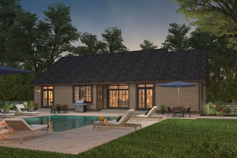 Home Plan - Exterior - Rear Elevation 3 for Country House Plan #427-10 - 3 bed, 2.5 bath