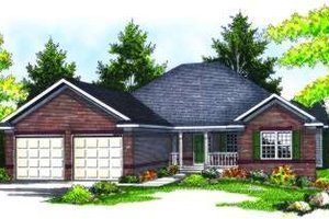 Ranch Exterior - Front Elevation Plan #70-817