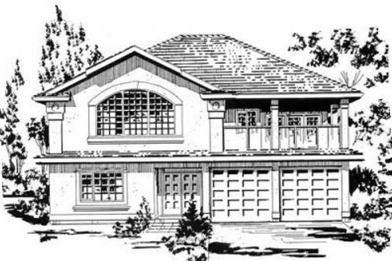 Architectural House Design - European Exterior - Front Elevation Plan #18-9203