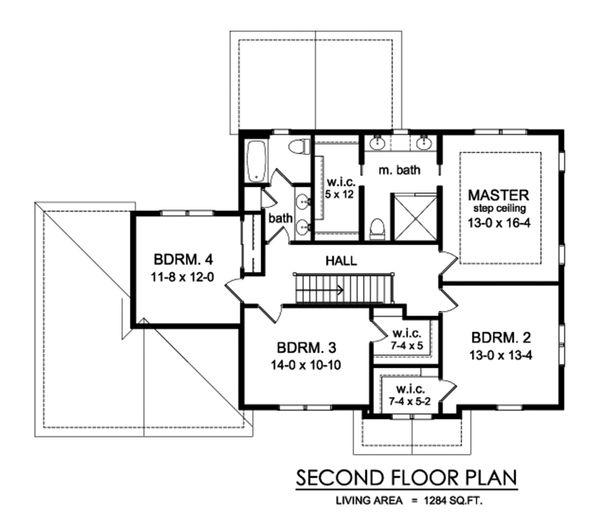 Home Plan - Traditional Floor Plan - Upper Floor Plan #1010-245