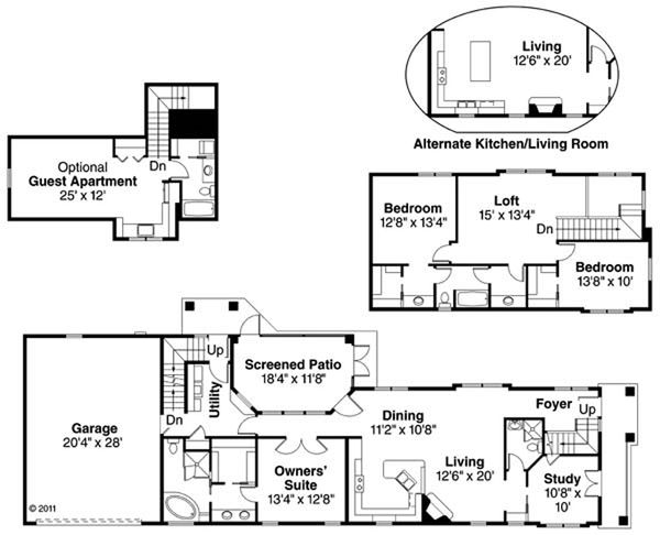 Cottage Floor Plan - Main Floor Plan #124-868