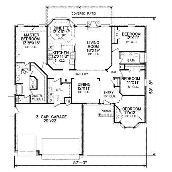 Traditional Floor Plan - Main Floor Plan #65-483