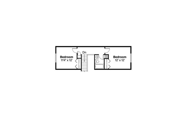 Modern Floor Plan - Upper Floor Plan #124-568