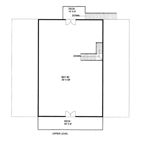Architectural House Design - Floor Plan - Upper Floor for Barndominium House Plan #117-1107, 0.5 bath