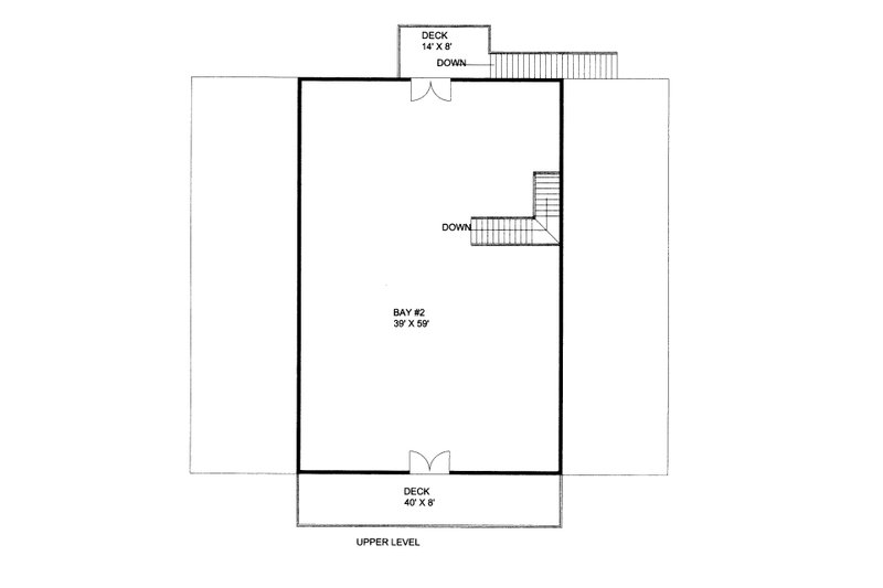 Architectural House Design - Floor Plan - Upper Floor for Barndominium House Plan #117-1107, 0.5 bath
