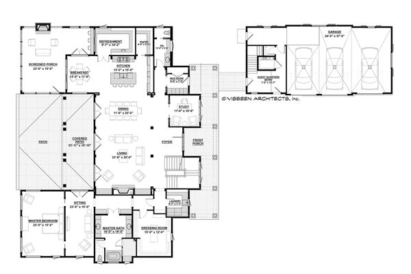 Dream House Plan - Country Floor Plan - Main Floor Plan #928-1