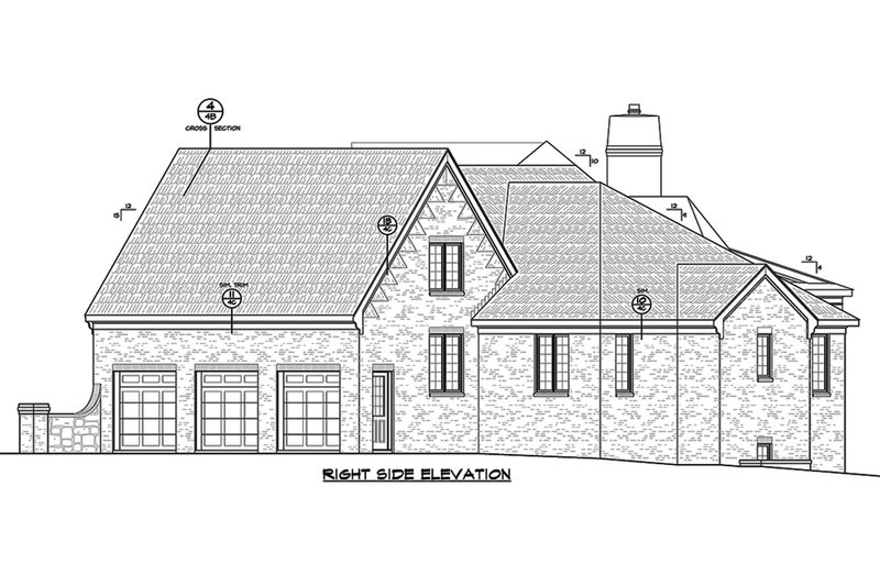 Dream House Plan - Right Side Elevation
