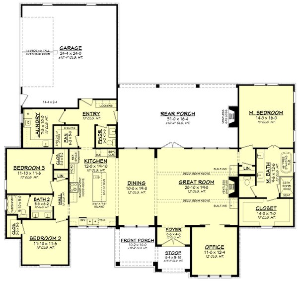 Home Plan - Farmhouse Floor Plan - Main Floor Plan #430-329