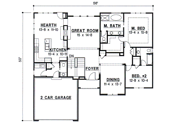 Traditional Floor Plan - Main Floor Plan #67-323