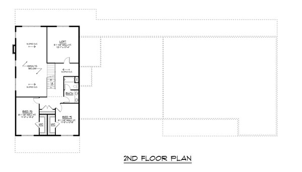 House Blueprint - Floor Plan - Upper Floor for Barndominium House Plan #1064-451 - 6 bed, 4.5 bath