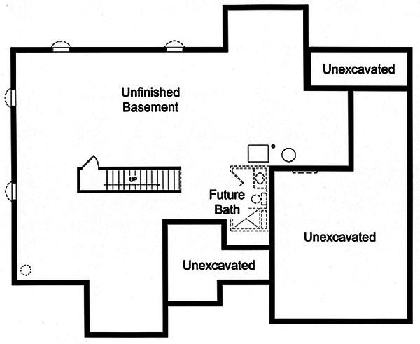 Home Plan - Traditional Floor Plan - Lower Floor Plan #46-469