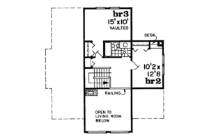 Floor Plan - Upper Floor House Plan #47-212 - 3 bed, 2.5 bath