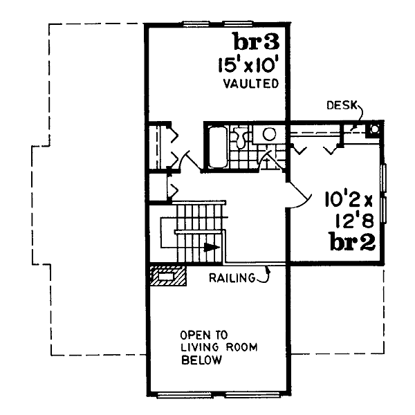 House Blueprint - Floor Plan - Upper Floor Plan #47-212