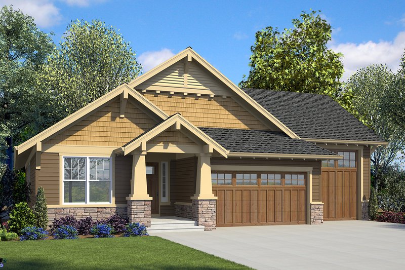 Architectural House Design - Ranch Exterior - Front Elevation Plan #48-949