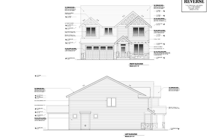 House Blueprint - Exterior - Other Elevation for Craftsman House Plan #53-756 - 5 bed, 2.5 bath