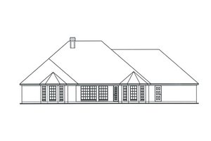 Exterior - Rear Elevation for European House Plan #42-384 - 4 bed, 2.5 bath