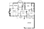 Country Style House Plan - 3 Beds 2 Baths 1594 Sq/Ft Plan #36-276 