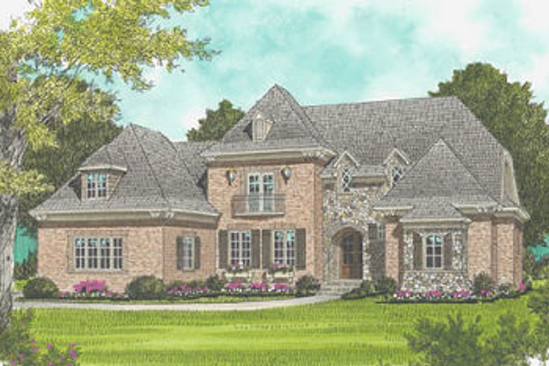 Dream House Plan - European Exterior - Front Elevation Plan #413-121