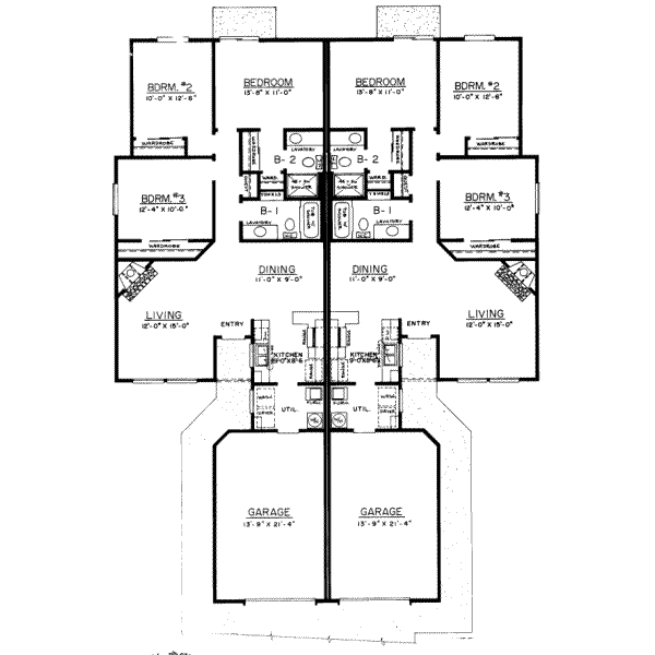 Modern Floor Plan - Main Floor Plan #303-306