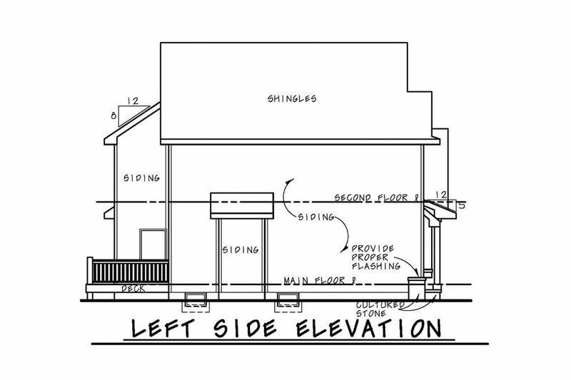 Home Plan - Left Side Elevation