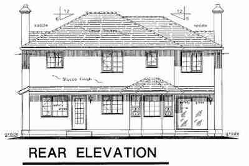 House Plan Design - Exterior - Rear Elevation for Traditional House Plan #18-9102 - 4 bed, 2.5 bath