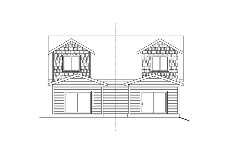 Home Plan - Exterior - Rear Elevation for Craftsman House Plan #124-1473 - 6 bed, 4.5 bath