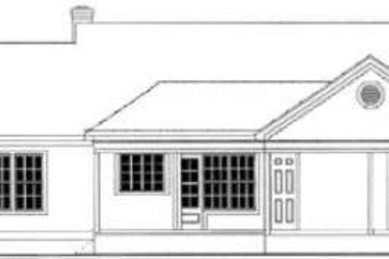 Dream House Plan - Exterior - Rear Elevation for Country House Plan #406-248 - 3 bed, 2 bath