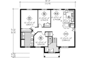 House Plan - 3 Beds 1 Baths 1166 Sq/Ft Plan #25-1036 