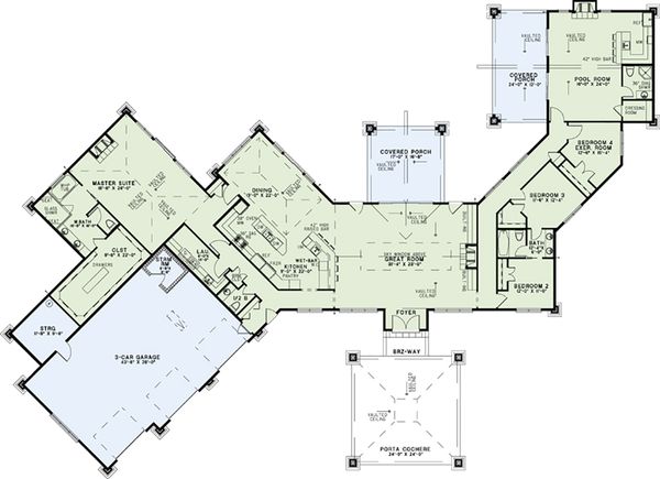 House Design - Contemporary Floor Plan - Main Floor Plan #17-2551