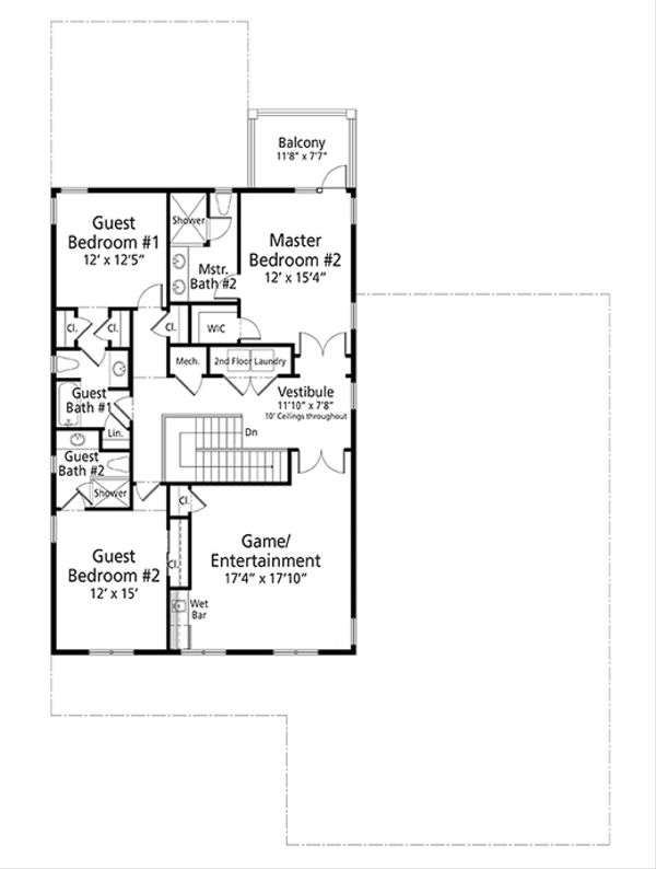 Home Plan - Cottage Floor Plan - Upper Floor Plan #938-89
