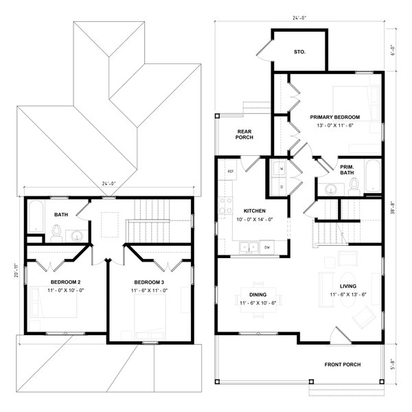 Home Plan - Floor Plan - Main Floor for Victorian House Plan #936-57 - 3 bed, 2 bath