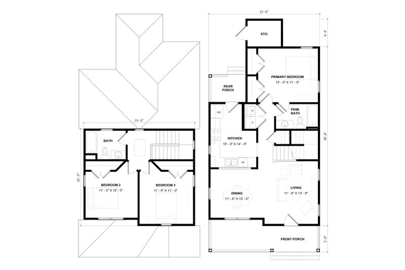 Home Plan - Floor Plan - Main Floor for Victorian House Plan #936-57 - 3 bed, 2 bath