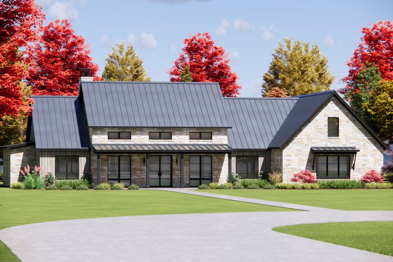 Dream House Plan - Farmhouse Exterior - Front Elevation Plan #1096-165