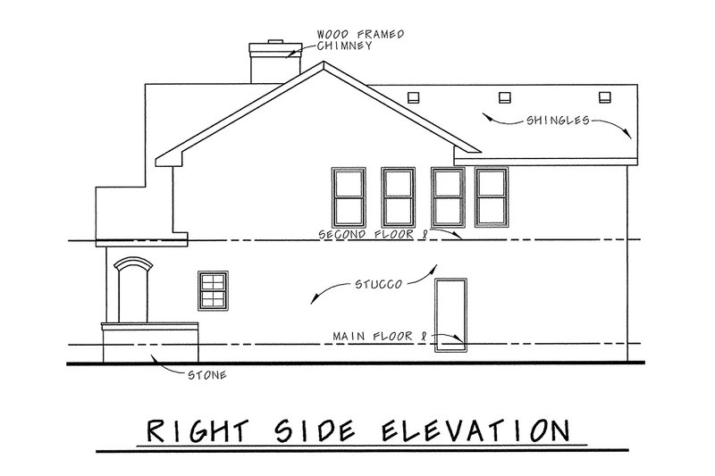 Dream House Plan - Exterior - Other Elevation 1 for European House Plan #20-2623 - 3 bed, 3.5 bath