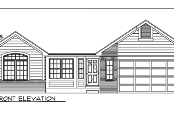 Exterior - Other Elevation for Ranch House Plan #116-196 - 3 bed, 2.5 bath