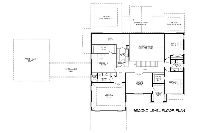 Dream House Plan - Floor Plan - Upper Floor for Contemporary House Plan #932-924 - 5 bed, 4.5 bath