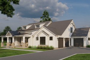 Exterior - Front Elevation 3 for Farmhouse House Plan #923-346 - 4 bed, 3.5 bath